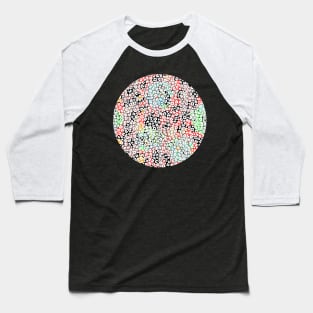 Colourful gradient unique flowers leopard stripes abstract modern 231 Pattern Baseball T-Shirt